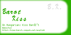 barot kiss business card